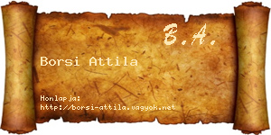Borsi Attila névjegykártya